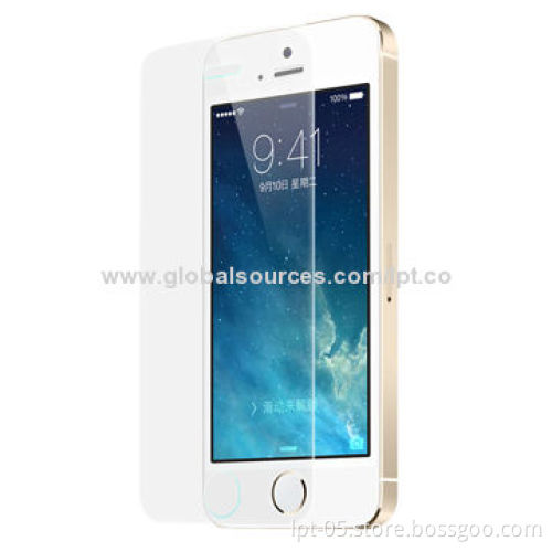 9H, 0.33mmm Curved edge 2.5D tempered glass screen protector for iPhone 5
